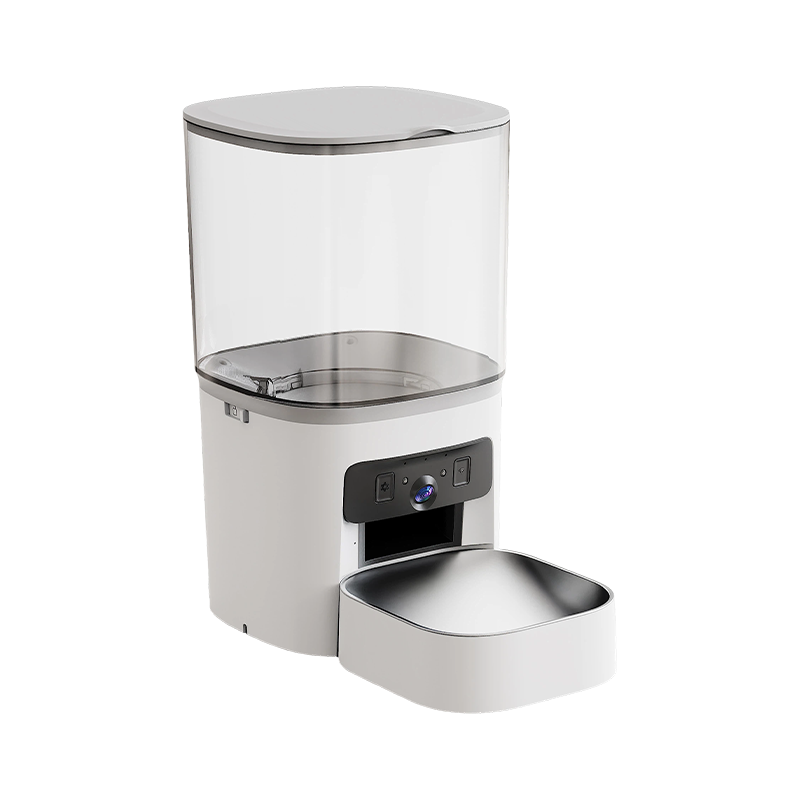 MAS-3007 Alimentador inteligente para animais de estimação de lente dupla com funil transparente de 6L